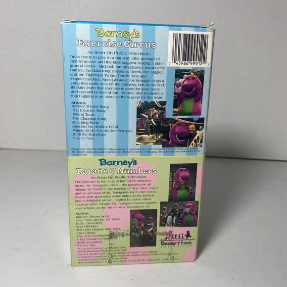 Barney’s Exercise Circus/Parade of Numbers (VHS, 1996, 2-Tape Set) Barney - Picture 6 of 10